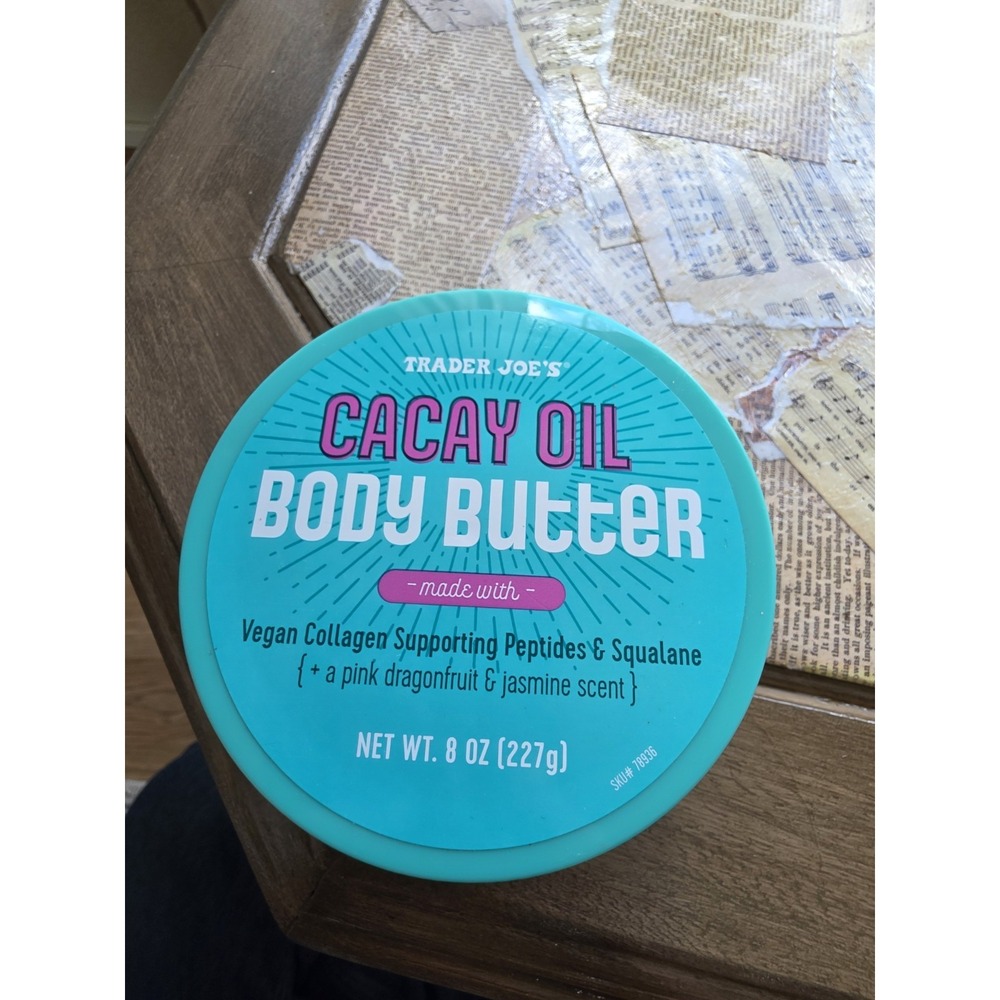 Trader Joe's Cacay Oil Body Butter Moisturizer Pink Dragonfruit Jasmine Vegan
